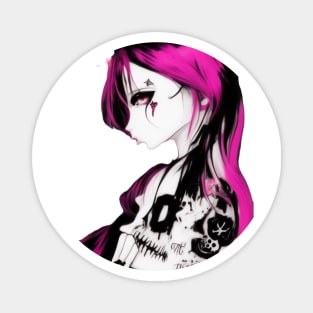 Anime Emo Rebel Girl Magnet